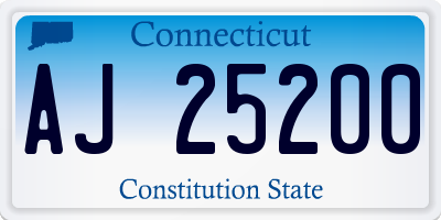 CT license plate AJ25200