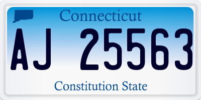 CT license plate AJ25563