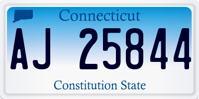 CT license plate AJ25844