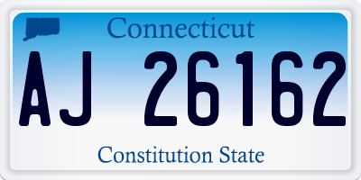 CT license plate AJ26162