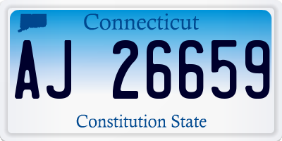 CT license plate AJ26659