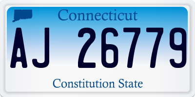 CT license plate AJ26779