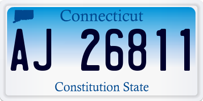 CT license plate AJ26811