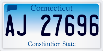 CT license plate AJ27696