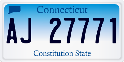 CT license plate AJ27771