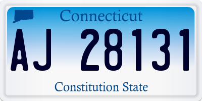 CT license plate AJ28131