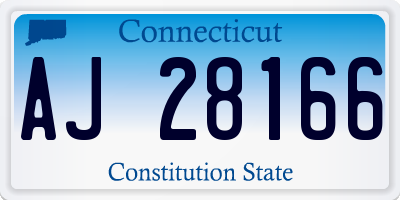 CT license plate AJ28166