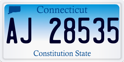 CT license plate AJ28535