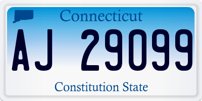 CT license plate AJ29099