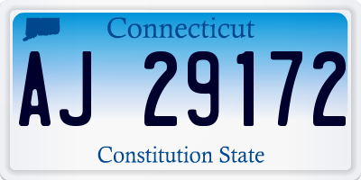 CT license plate AJ29172
