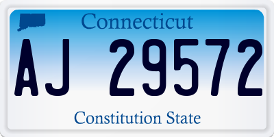 CT license plate AJ29572