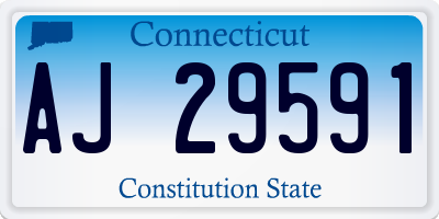 CT license plate AJ29591