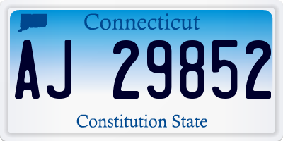 CT license plate AJ29852