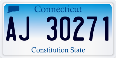 CT license plate AJ30271