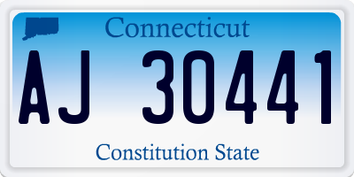 CT license plate AJ30441