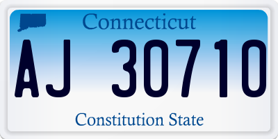 CT license plate AJ30710