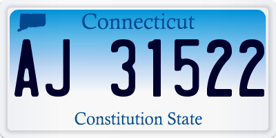 CT license plate AJ31522