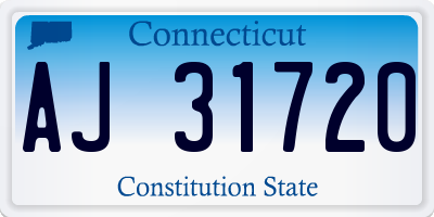 CT license plate AJ31720