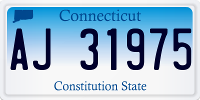 CT license plate AJ31975