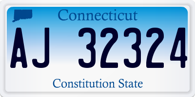 CT license plate AJ32324