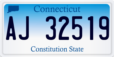 CT license plate AJ32519