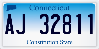 CT license plate AJ32811