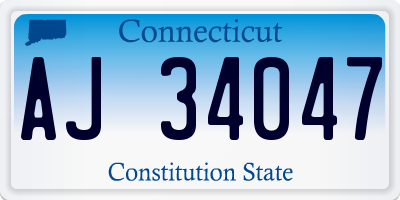CT license plate AJ34047