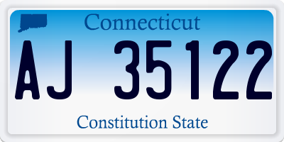 CT license plate AJ35122