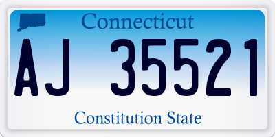 CT license plate AJ35521