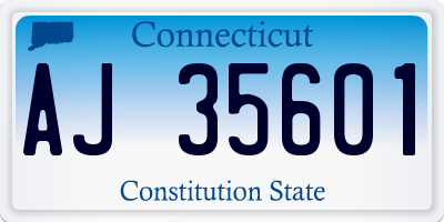 CT license plate AJ35601