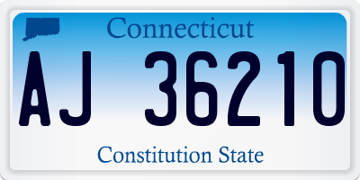CT license plate AJ36210