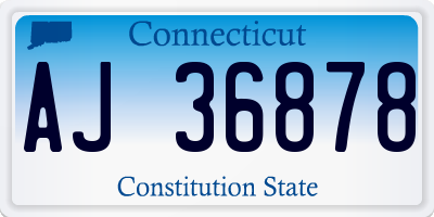 CT license plate AJ36878