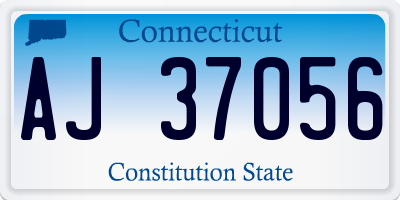 CT license plate AJ37056