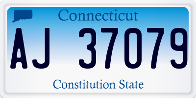CT license plate AJ37079