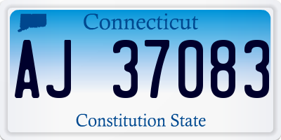 CT license plate AJ37083