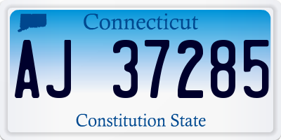 CT license plate AJ37285