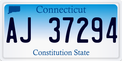 CT license plate AJ37294