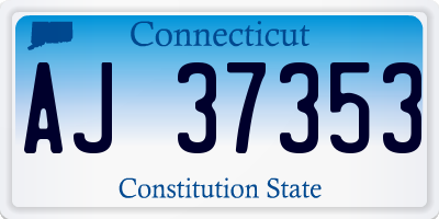 CT license plate AJ37353
