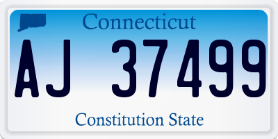 CT license plate AJ37499