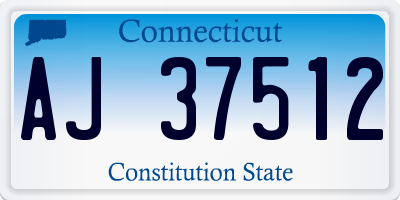 CT license plate AJ37512