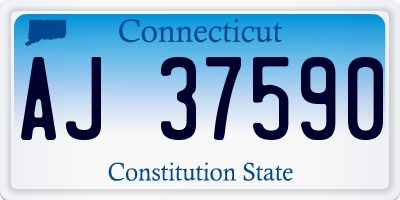 CT license plate AJ37590