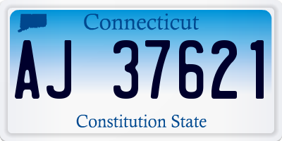CT license plate AJ37621