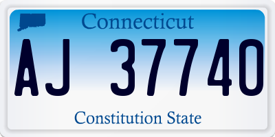 CT license plate AJ37740