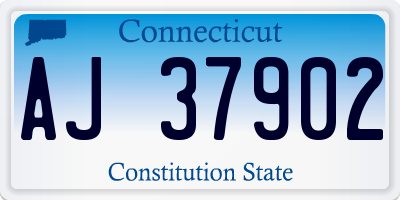 CT license plate AJ37902