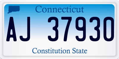 CT license plate AJ37930