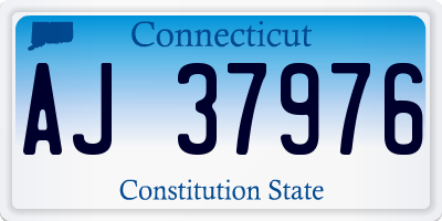 CT license plate AJ37976