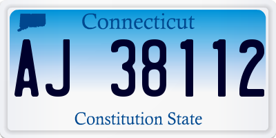 CT license plate AJ38112