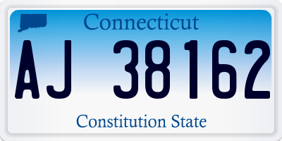 CT license plate AJ38162