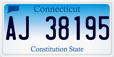CT license plate AJ38195