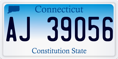 CT license plate AJ39056